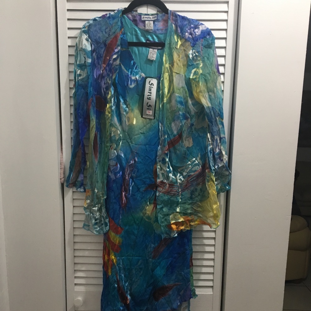 Silk dress with jacket
